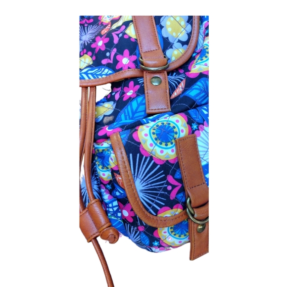 Lychee Bags Canvas Printed Backpack - Picture 2 of 11